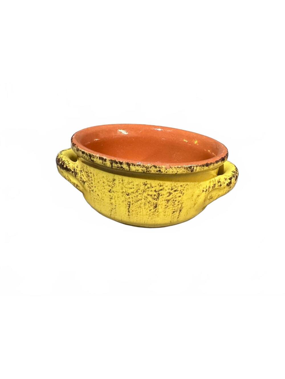 Vintage De Silva Italy Yellow Terracotta Soup Crock